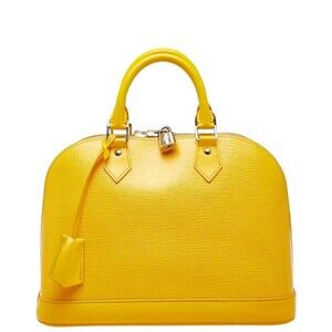 Louis Vuitton Epi Alma Handbag Mimosa Yellow Leather